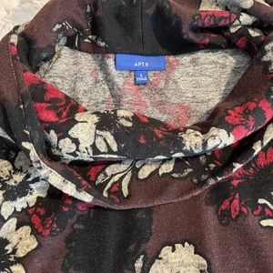 Dark cowl floral sweater, size small, lightly worn